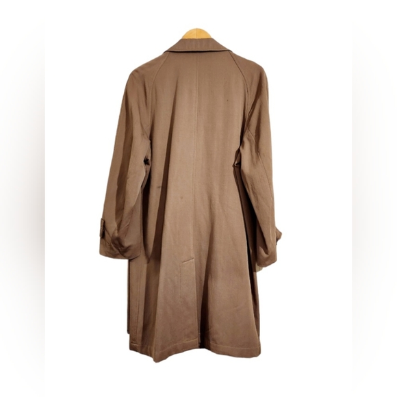 Vintage Tan Men's Wool Trench Coat Fully Lined - Picture 5 of 7